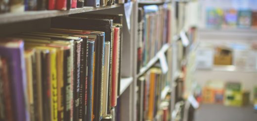 books organized in a shelf