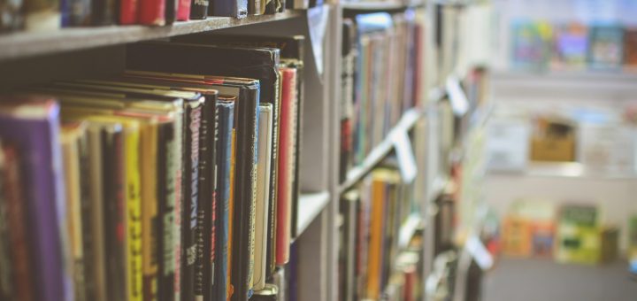 books organized in a shelf