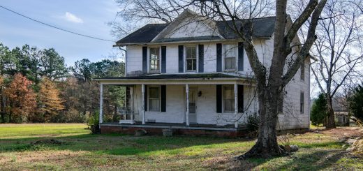 white and gray 2 storey house